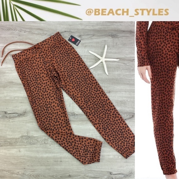 🔆PJ SALVAGE🔆MOCHA SOFT COZY JOGGERS SWEATPANTS - Picture 1 of 11